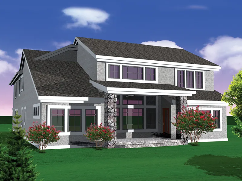Luxury House Plan Rear Photo 01 - Olmstead Italian Style Home 051S-0095 - Shop House Plans and More