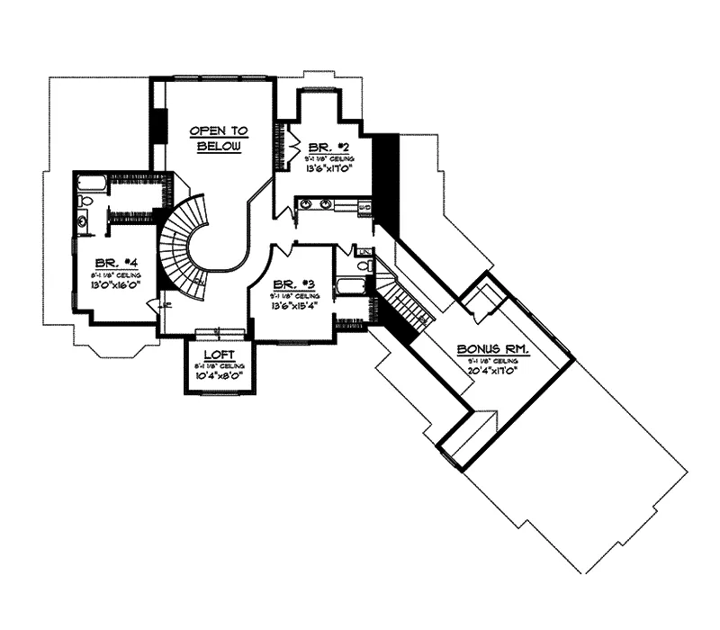 Italian House Plan Second Floor - Mansionhill Luxury Home 051S-0096 - Shop House Plans and More