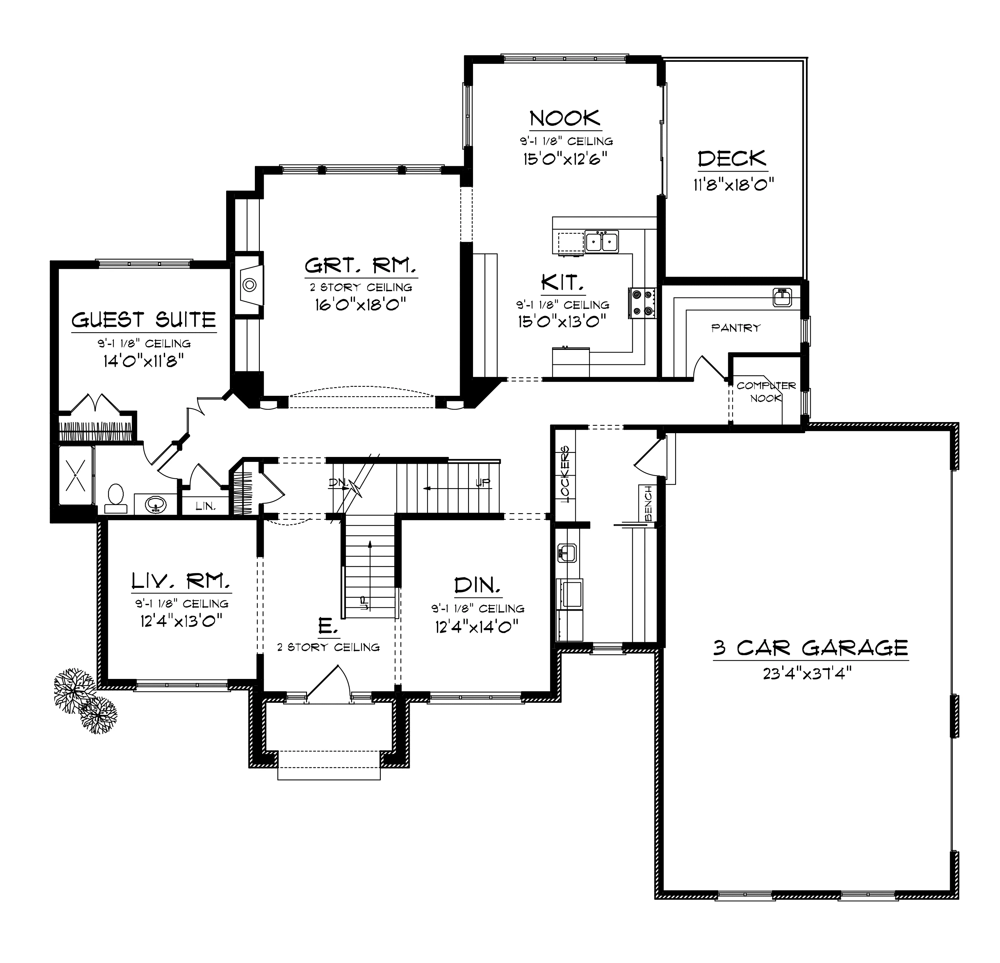 Tudor House Plan First Floor - Amber Crest Luxury Tudor Home 051S-0097 - Search House Plans and More