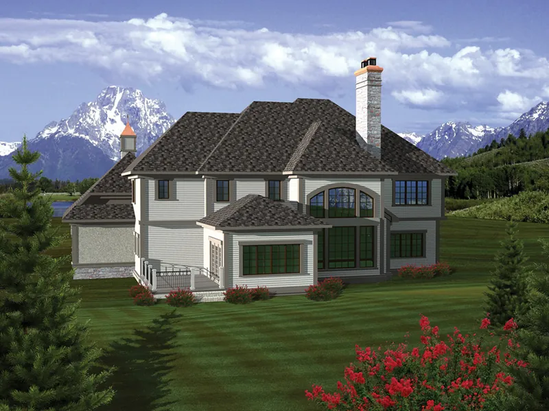 Tudor House Plan Color Image of House - Amber Crest Luxury Tudor Home 051S-0097 - Search House Plans and More