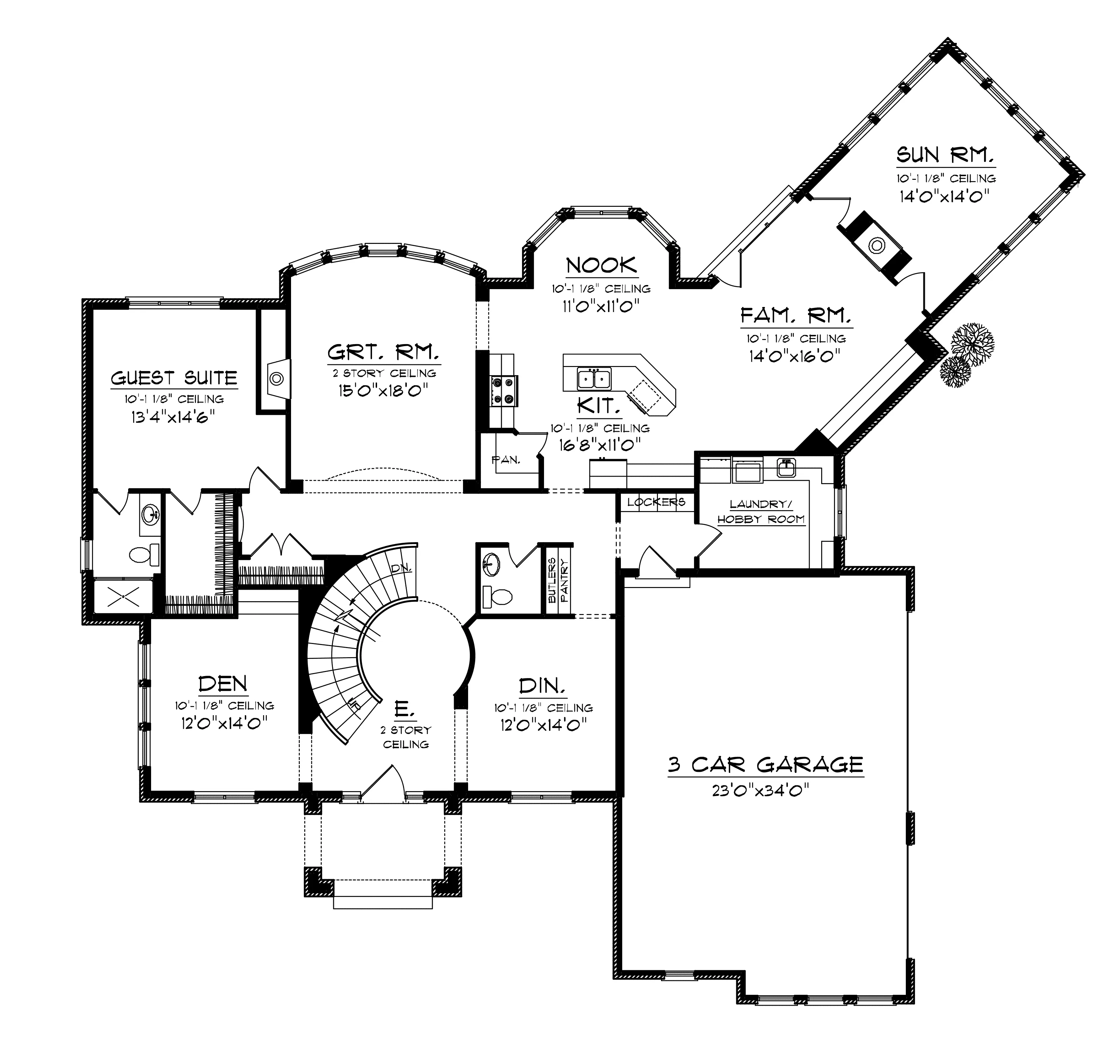 Luxury House Plan First Floor - Belfast Manor Luxury European Home 051S-0099 - Search House Plans and More