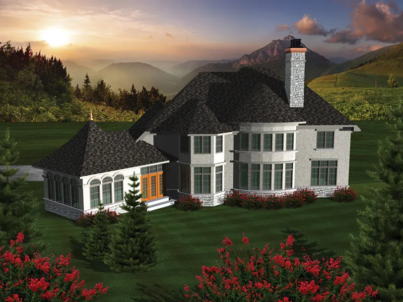 Luxury House Plan Color Image of House - Belfast Manor Luxury European Home 051S-0099 - Search House Plans and More