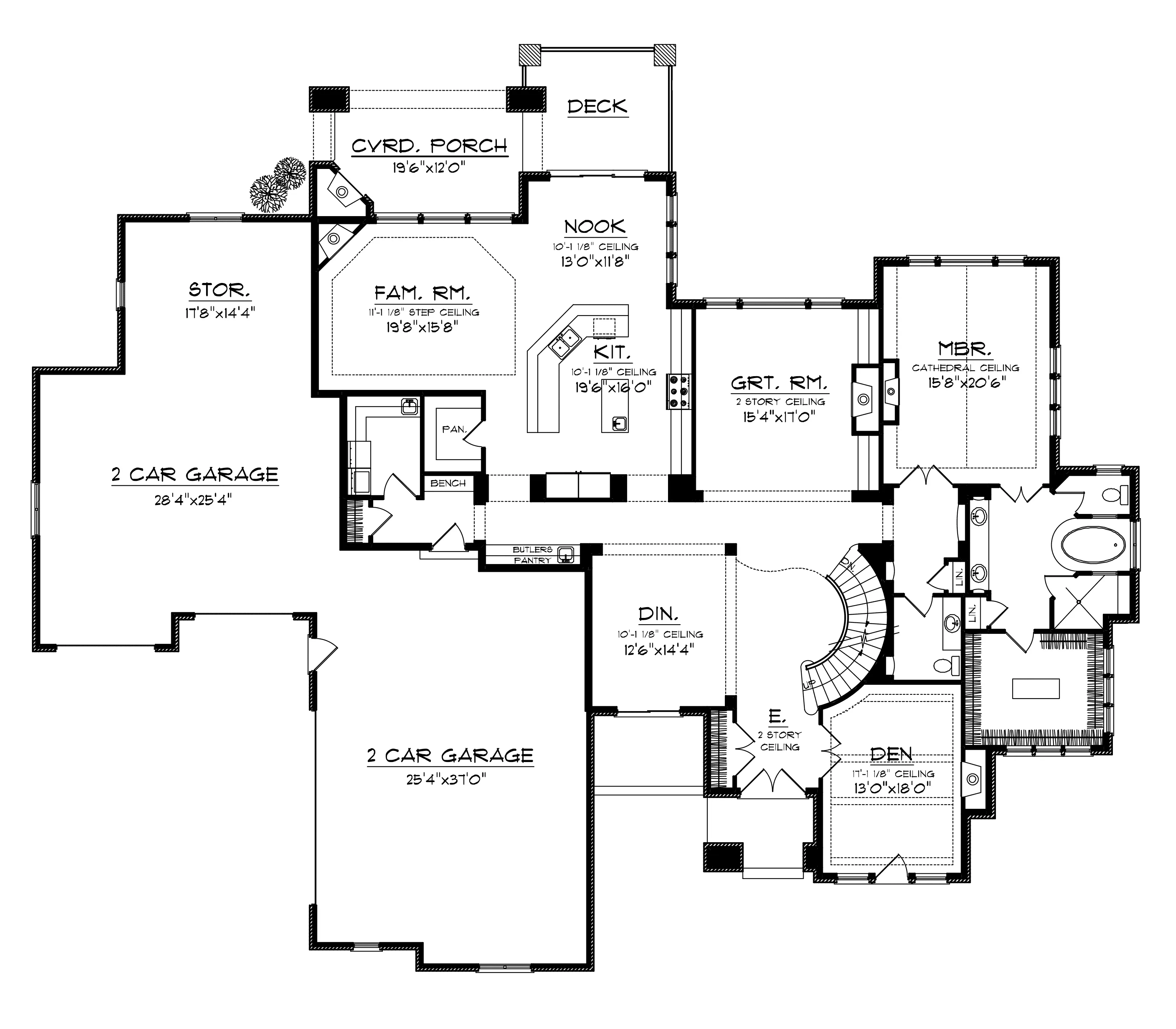 Italian House Plan First Floor - Alverston Luxury Prairie Home 051S-0100 - Search House Plans and More