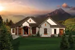 European House Plan Front of Home - Langside Luxury Ranch Home 051S-0102 - Shop House Plans and More