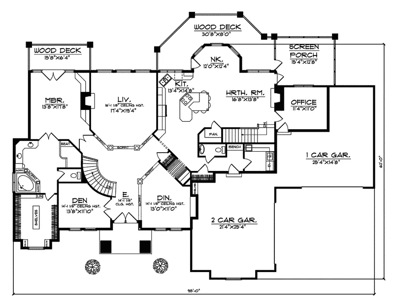 Southwestern House Plan First Floor - Talia Stucco Luxury Home 051S-0103 - Shop House Plans and More