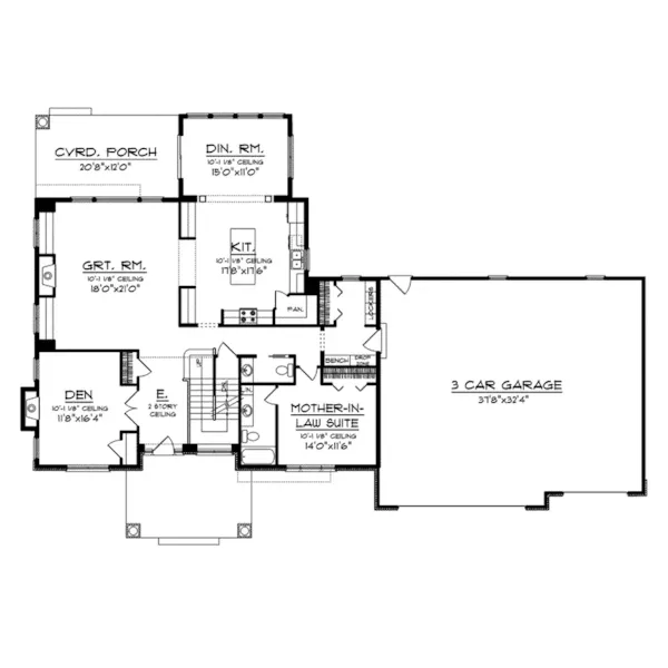 Arts & Crafts House Plan First Floor - Wittmund Place Luxury Home 051S-0107 - Shop House Plans and More