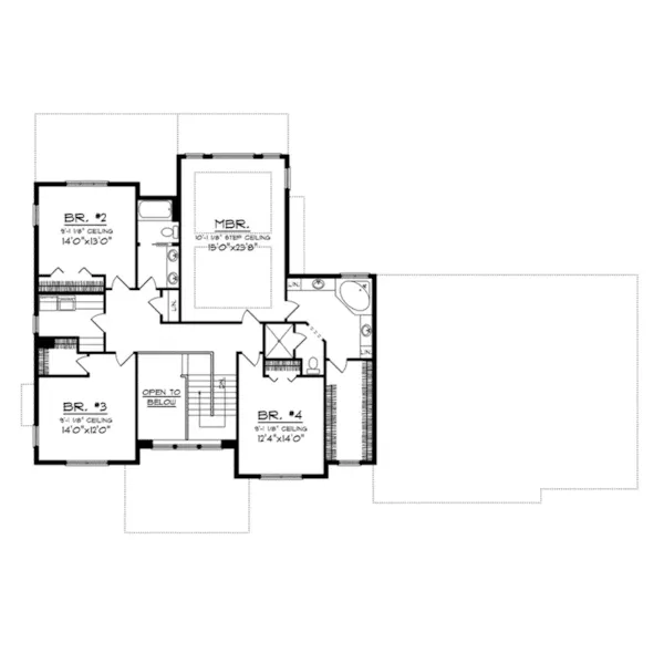 Arts & Crafts House Plan Second Floor - Wittmund Place Luxury Home 051S-0107 - Shop House Plans and More