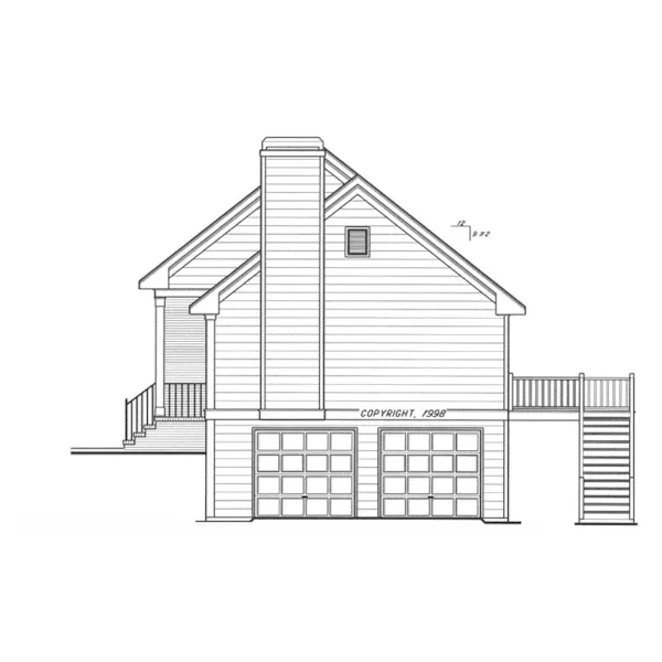 Southern House Plan Right Elevation - Winterhaven Ranch Home 052D-0003 - Shop House Plans and More