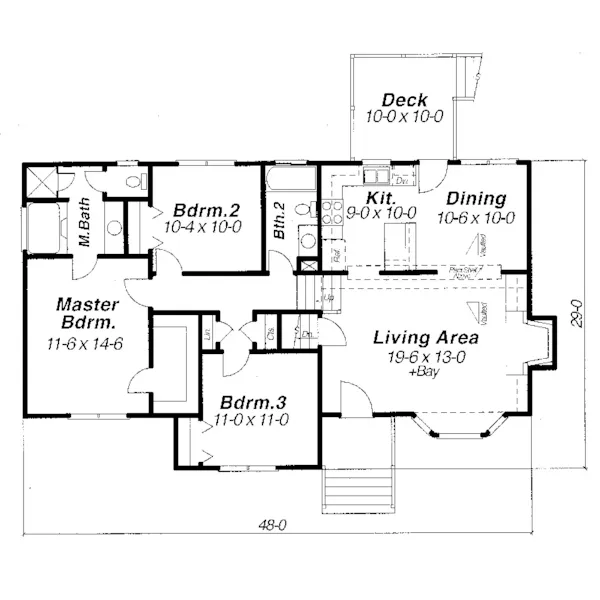 Lowcountry House Plan First Floor - Woodville Split-Level Home 052D-0004 - Shop House Plans and More