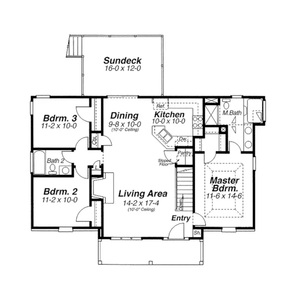 Traditional House Plan First Floor - Roxbury Run Neoclassical Home 052D-0005 - Shop House Plans and More