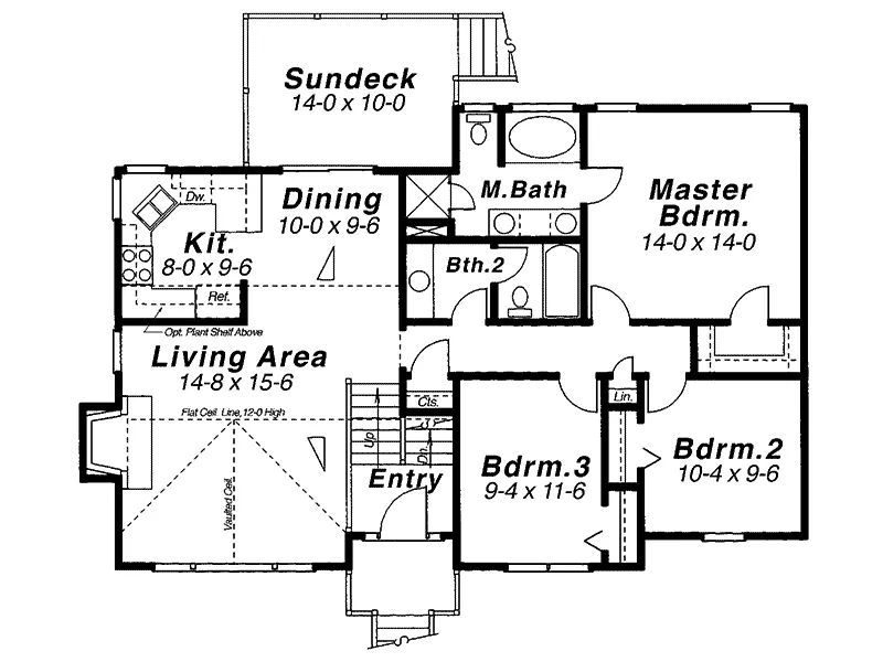Modern House Plan First Floor - Stansberry Split-Level Home 052D-0006 - Shop House Plans and More