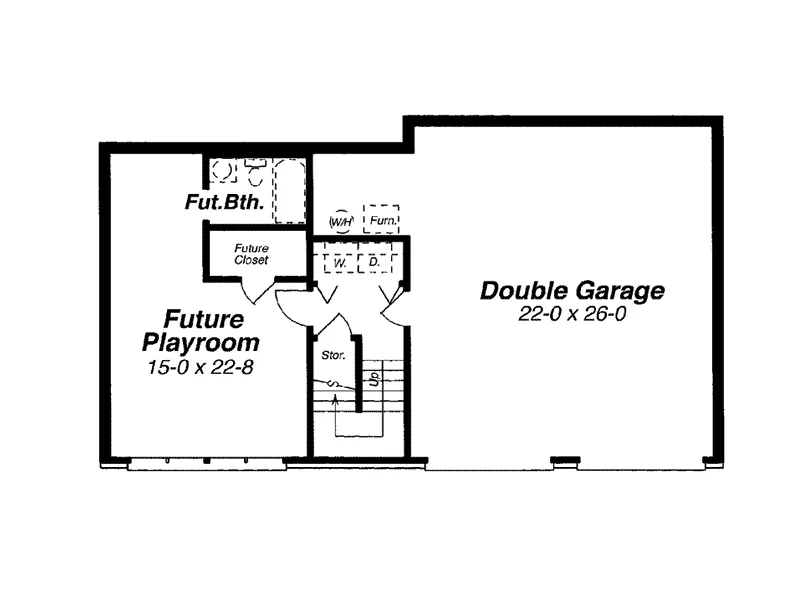 Modern House Plan Lower Level Floor - Stansberry Split-Level Home 052D-0006 - Shop House Plans and More
