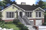 Traditional Style Home With Bay Window And Drive-Under Garage