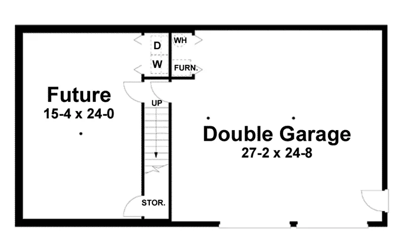 Ranch House Plan Lower Level Floor - Sundale Split-Level Home 052D-0008 - Shop House Plans and More