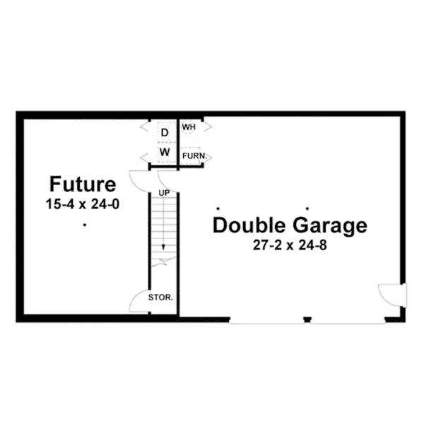 Ranch House Plan Lower Level Floor - Sundale Split-Level Home 052D-0008 - Shop House Plans and More