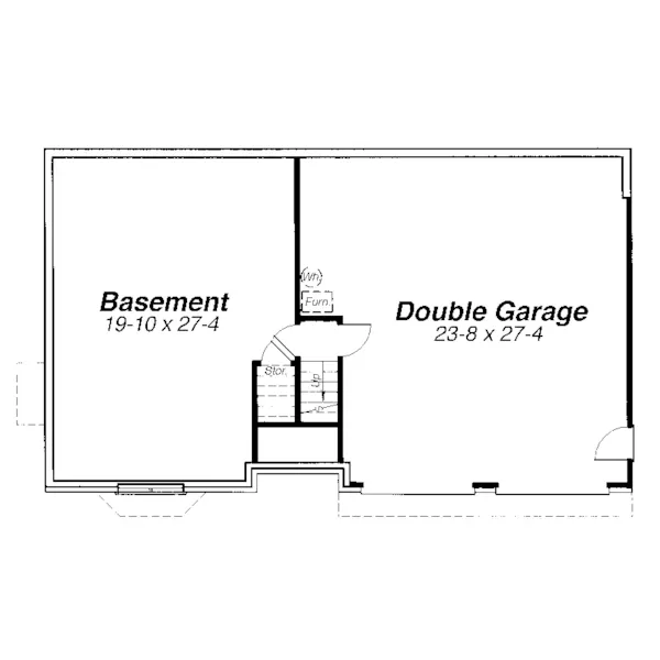 Traditional House Plan Lower Level Floor - Hubbel Ranch Home 052D-0014 - Search House Plans and More