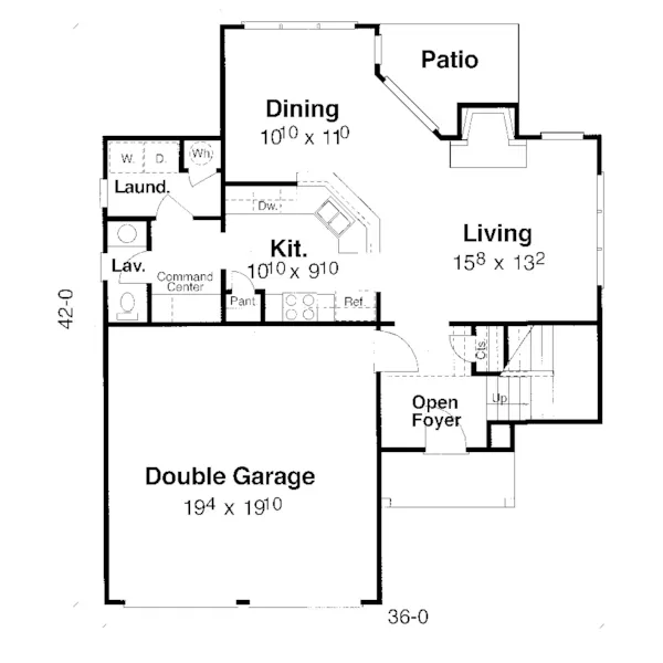 Tudor House Plan First Floor - Dorne Wood Two-Story Home 052D-0021 - Search House Plans and More