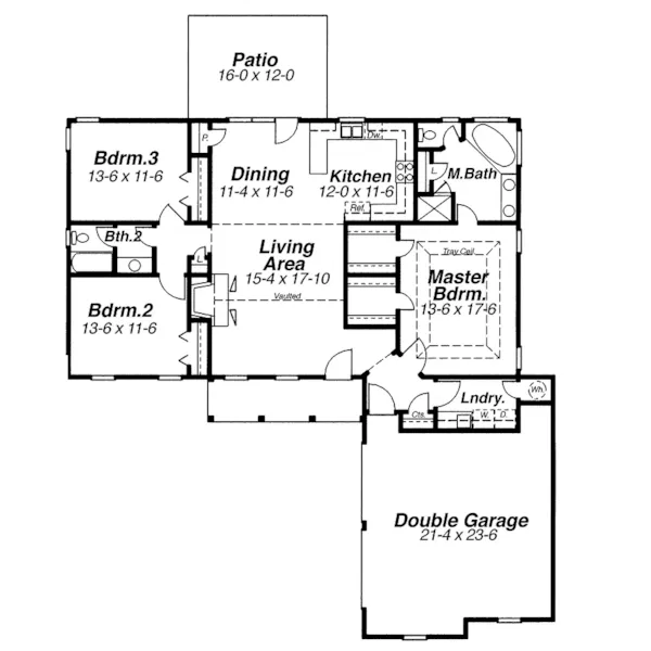 Country House Plan First Floor - Newton Ridge Country Home 052D-0026 - Shop House Plans and More