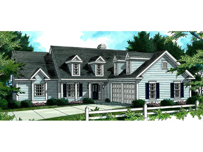 Shingle House Plan Front Image - Newton Ridge Country Home 052D-0026 - Shop House Plans and More
