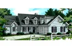 Ranch House Plan Front Image - Newton Ridge Country Home 052D-0026 - Shop House Plans and More
