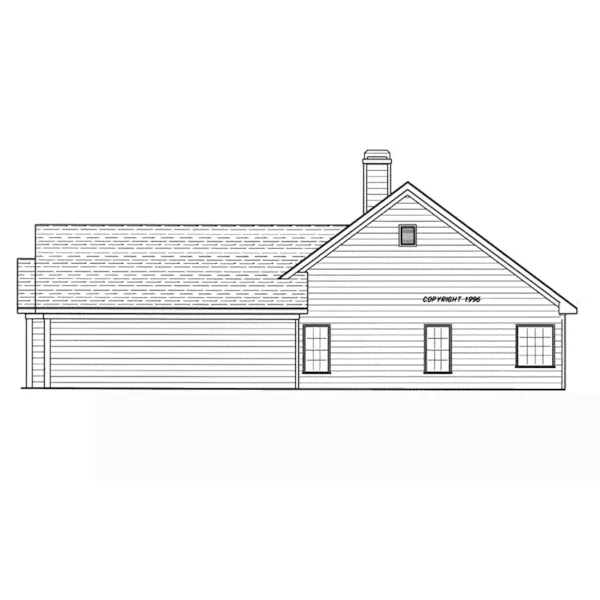 Country House Plan Left Elevation - Newton Ridge Country Home 052D-0026 - Shop House Plans and More