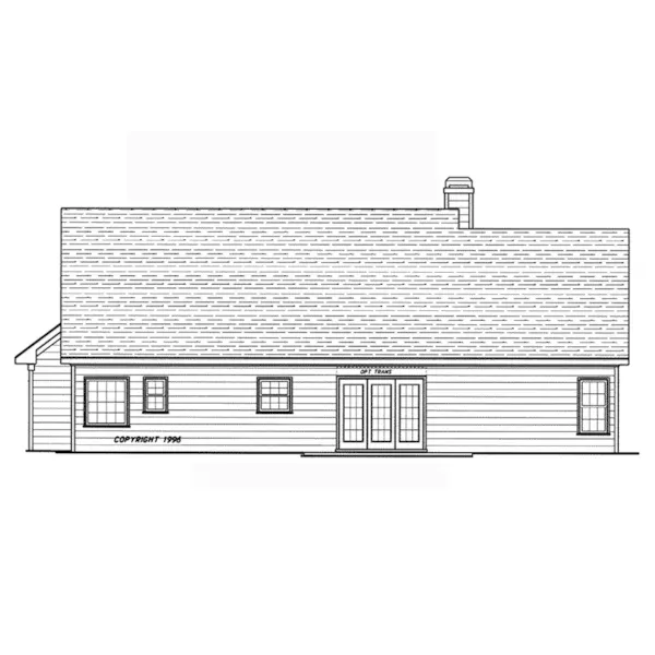 Country House Plan Rear Elevation - Newton Ridge Country Home 052D-0026 - Shop House Plans and More