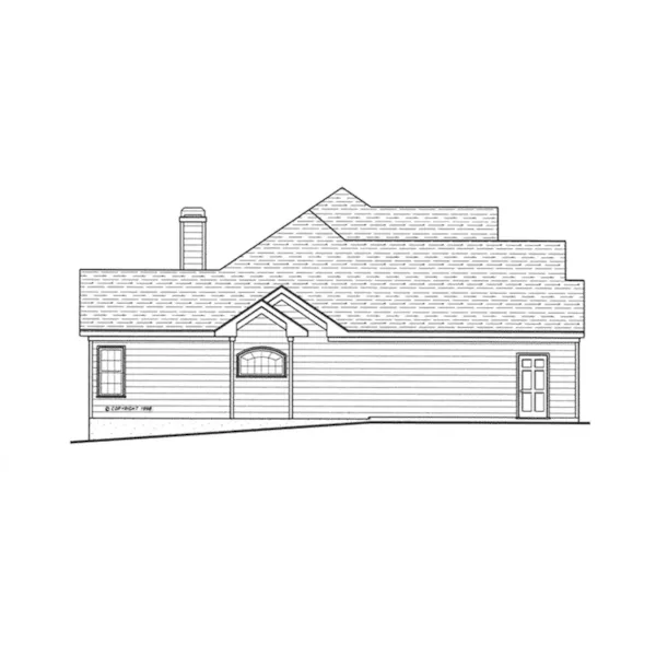 Ranch House Plan Left Elevation - Toronto Ranch Home 052D-0038 - Shop House Plans and More