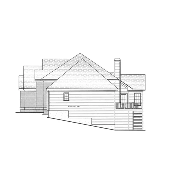 Ranch House Plan Right Elevation - Toronto Ranch Home 052D-0038 - Shop House Plans and More