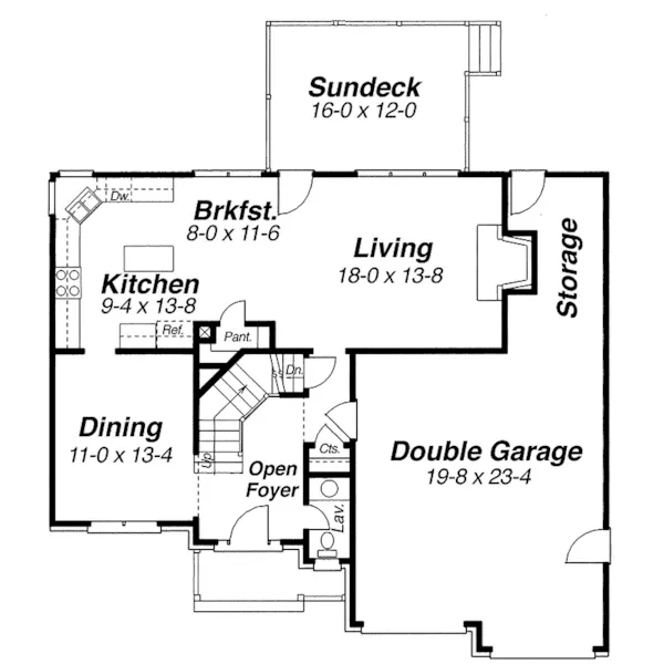 Country House Plan First Floor - Ambassador Traditional Home 052D-0040 - Search House Plans and More