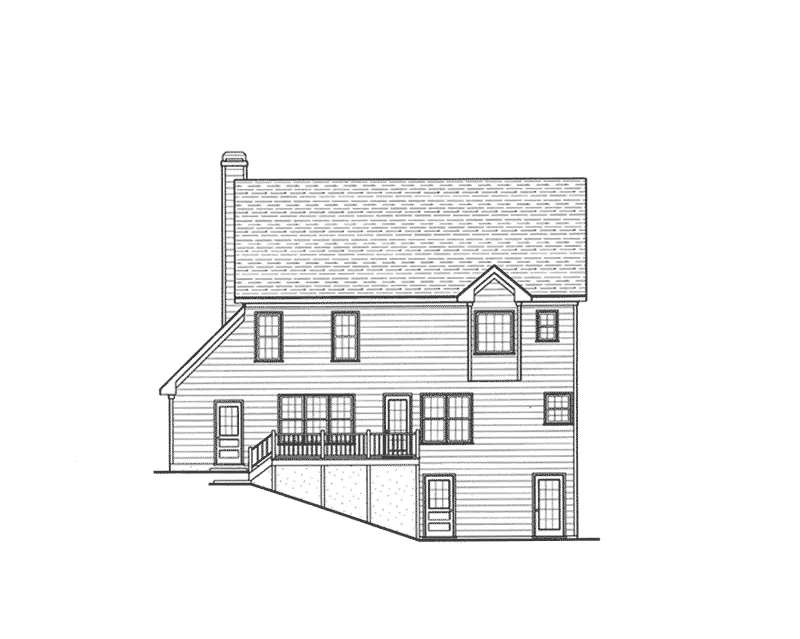 Farmhouse Plan Rear Elevation - Ambassador Traditional Home 052D-0040 - Search House Plans and More