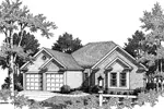 Ranch House Plan Front of House 052D-0041