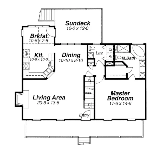 Cabin & Cottage House Plan First Floor - Sloane Crest Country Home 052D-0048 - Shop House Plans and More