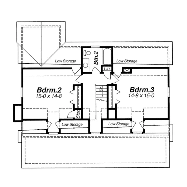 Cabin & Cottage House Plan Second Floor - Sloane Crest Country Home 052D-0048 - Shop House Plans and More