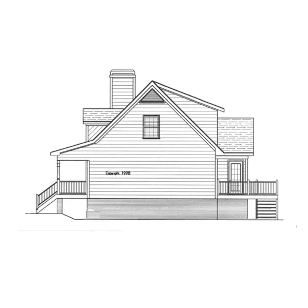 Cabin & Cottage House Plan Right Elevation - Sloane Crest Country Home 052D-0048 - Shop House Plans and More