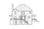 Southern House Plan Rear Elevation - Grist Mill Two-Story Farmhouse 052D-0055 - Search House Plans and More