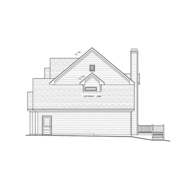 Country House Plan Right Elevation - Belle Harbor Traditional Home 052D-0063 - Search House Plans and More