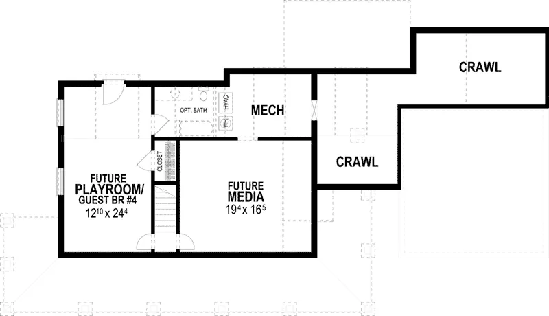 Country House Plan Lower Level Floor - Matson Hill Country Home 052D-0064 - Shop House Plans and More