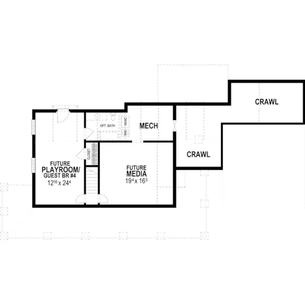 Country House Plan Lower Level Floor - Matson Hill Country Home 052D-0064 - Shop House Plans and More