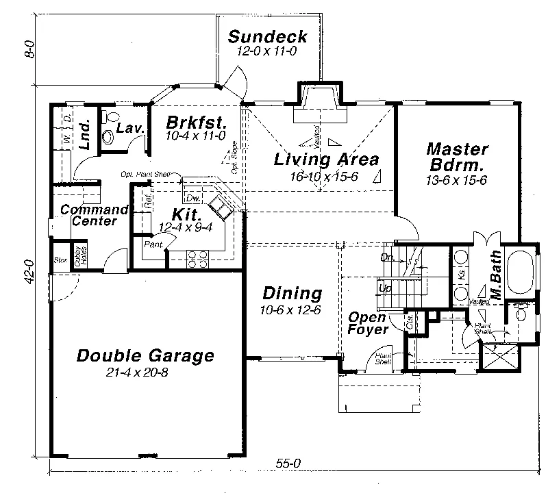 Country House Plan First Floor - Conway Grove Two-Story Home 052D-0070 - Search House Plans and More