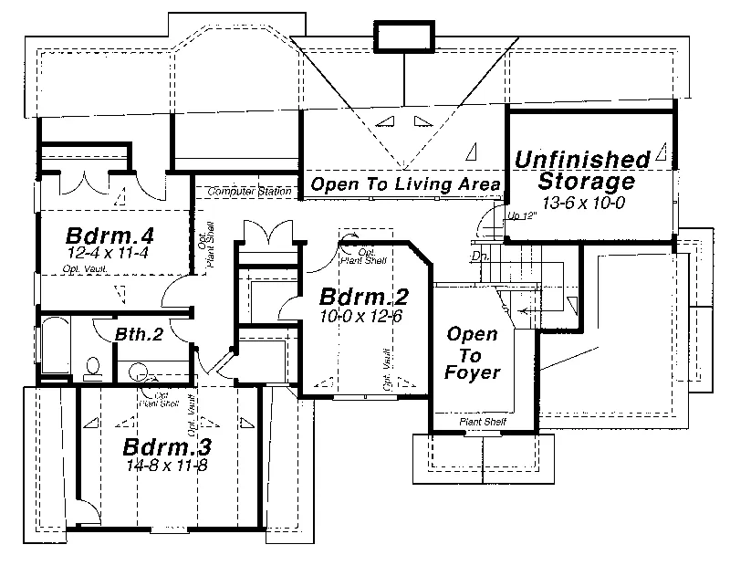 Country House Plan Second Floor - Conway Grove Two-Story Home 052D-0070 - Search House Plans and More