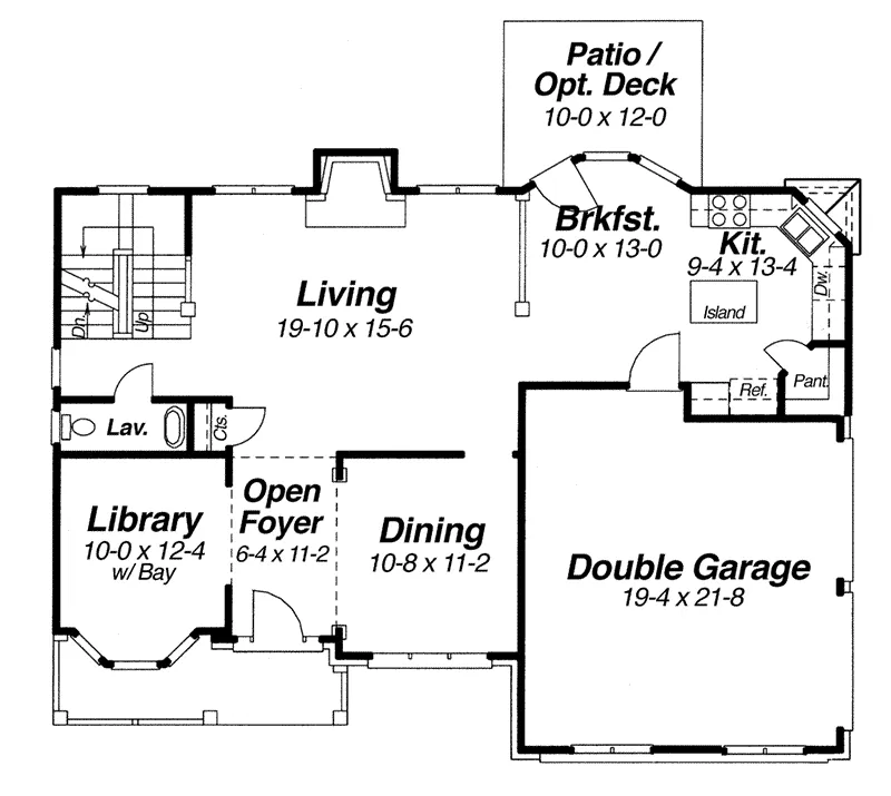 Farmhouse Plan First Floor - Dannenberg Traditional Home 052D-0073 - Search House Plans and More