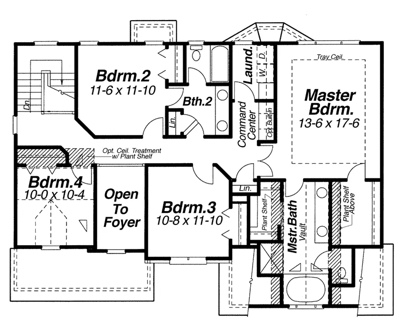 Shingle House Plan Second Floor - Dannenberg Traditional Home 052D-0073 - Search House Plans and More