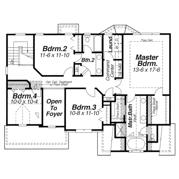 Traditional House Plan Second Floor - Dannenberg Traditional Home 052D-0073 - Search House Plans and More