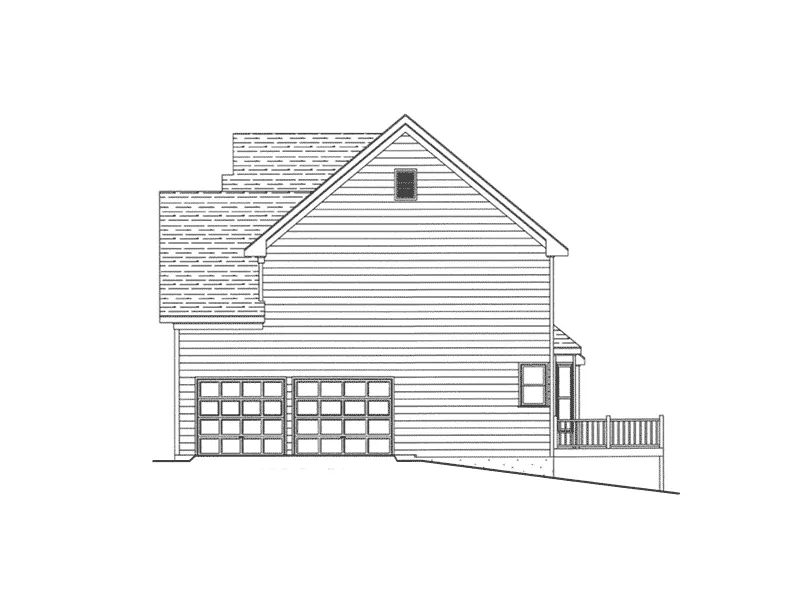 Shingle House Plan Right Elevation - Dannenberg Traditional Home 052D-0073 - Search House Plans and More