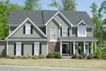 Traditional House Plan Front Photo 01 - Farmers Mill Country Home 052D-0078 - Search House Plans and More