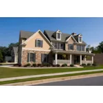 Stone Accents This Georgian Style Two-Story House