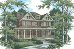 Southern Farmhouse Style Two-Story Is Symmetrically Pleasing 