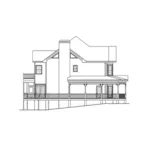 Farmhouse Plan Left Elevation - Pebble Valley Country Farmhouse 052D-0083 - Shop House Plans and More