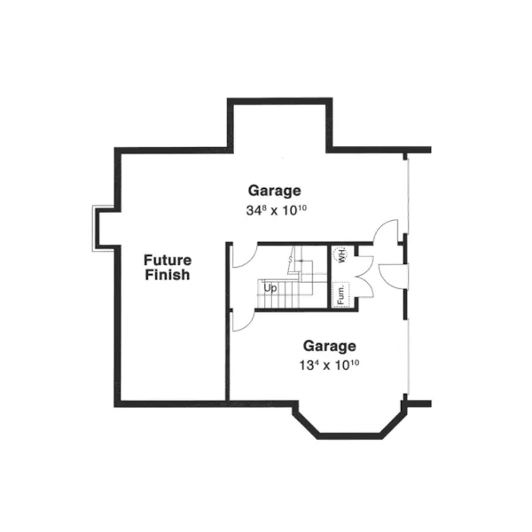 Farmhouse Plan Lower Level Floor - Pebble Valley Country Farmhouse 052D-0083 - Shop House Plans and More