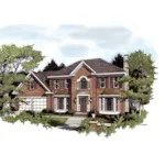 Colonial House Plan Front of House 052D-0084